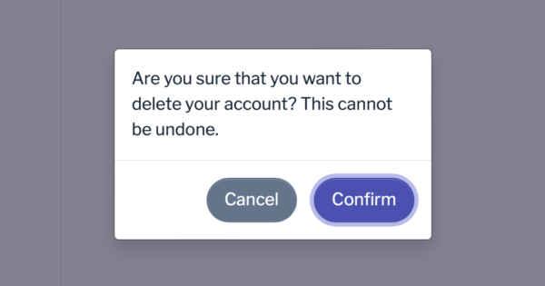 confirm delete