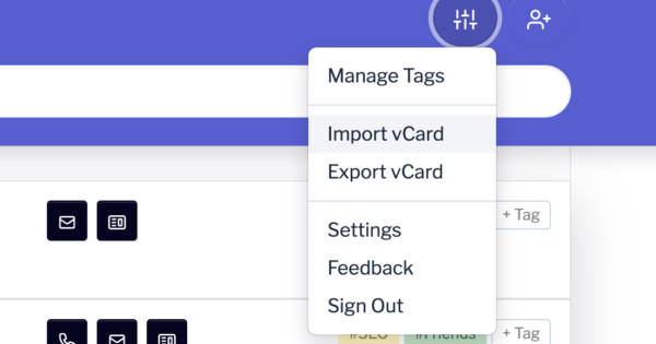 Import vCard into Contacts by Coywolf